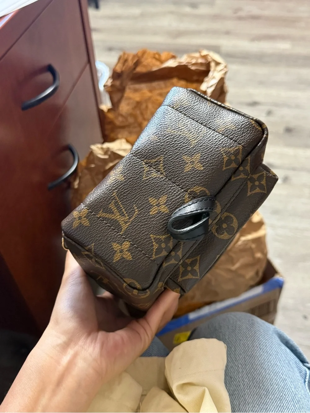Louis Vuitton Brown Monogram Palm Springs Mini Backpack authentic